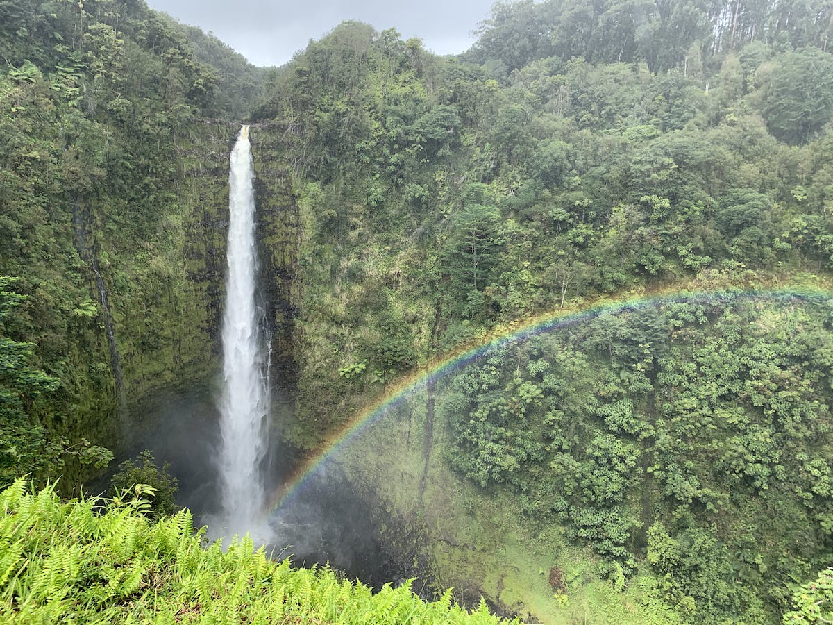 rainbow over akaka falls