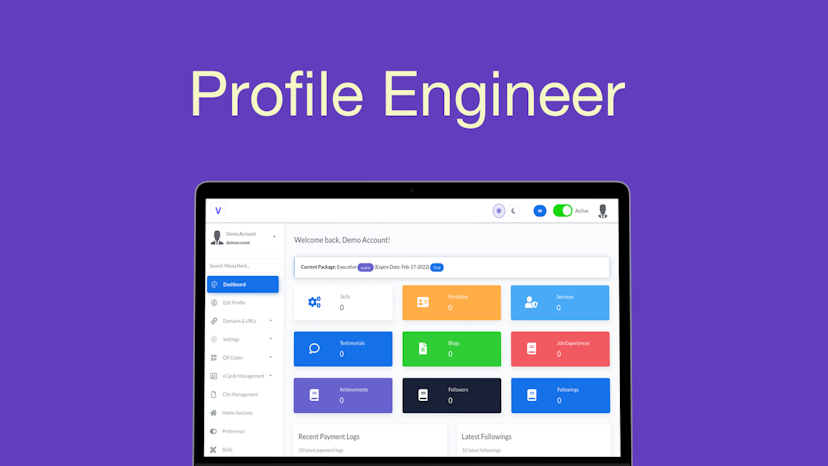 profile page builder